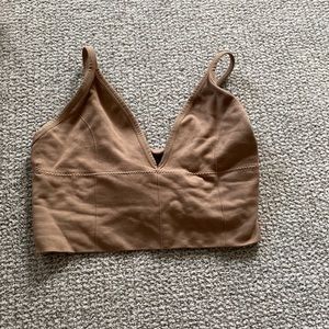 Brown Seamless Bralette Tank